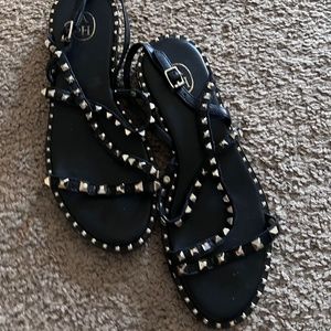 Black and gold ASH sandals